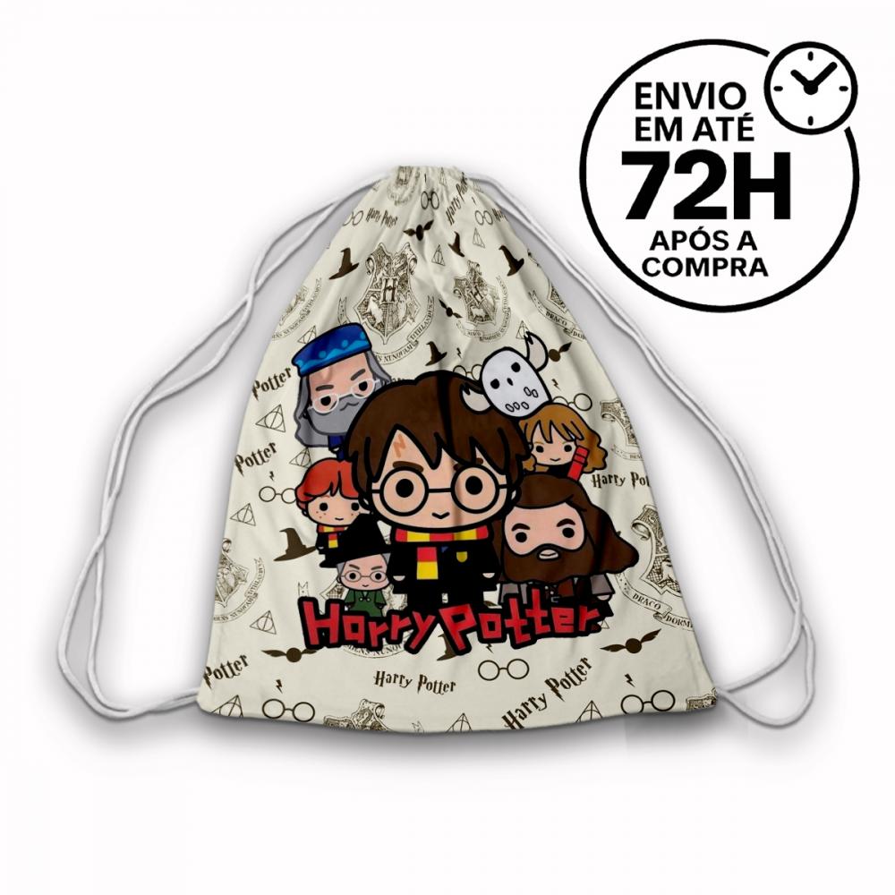 Mochilinha Saquinho Tema Harry Potter