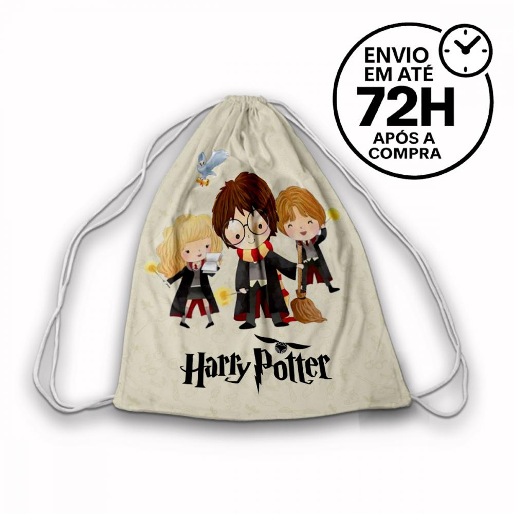 Mochilinha Saquinho Tema Harry Potter