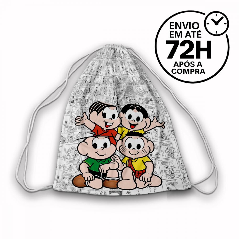 Mochilinha Saquinho Tema Turma da Mônica