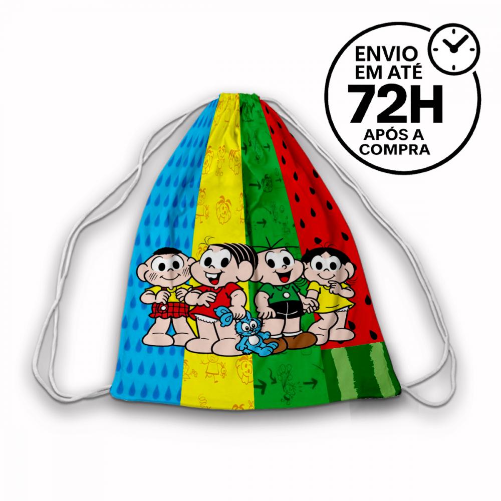 Mochilinha Saquinho Tema Turma da Mônica