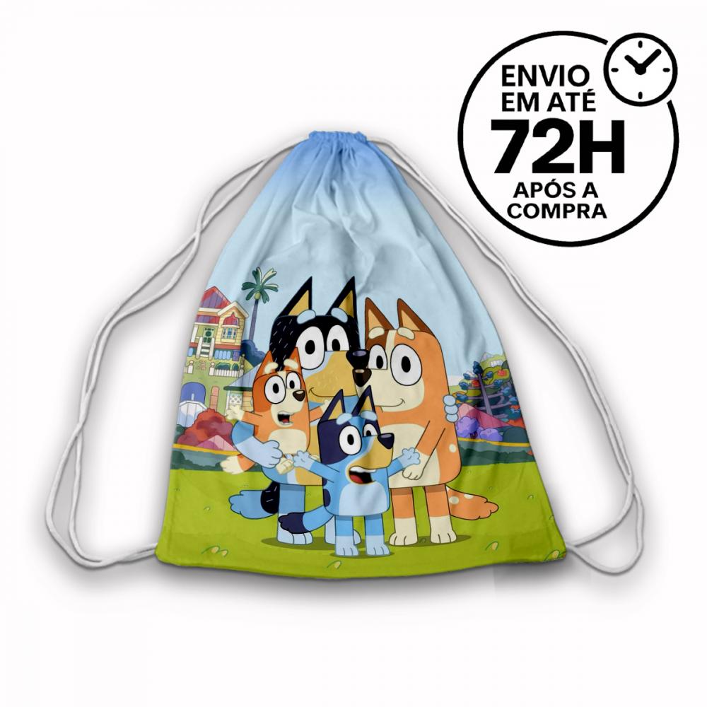 Mochilinha Saquinho Tema Bluey