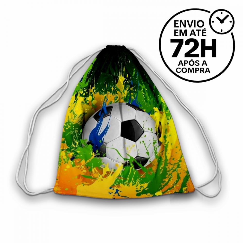 Mochilinha Saquinho Tema Futebol