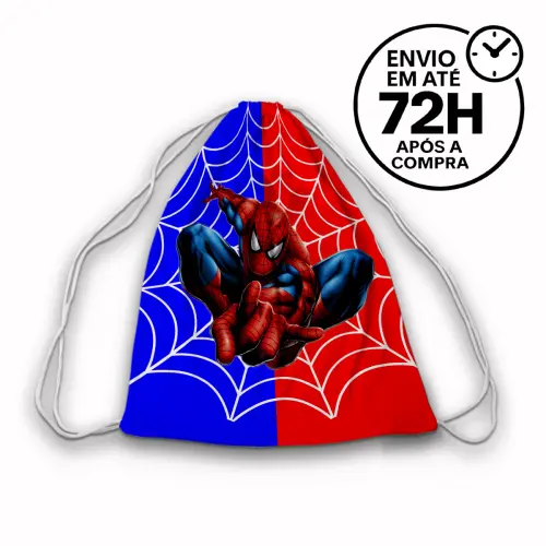 Mochilinha Saquinho Tema Homem Aranha