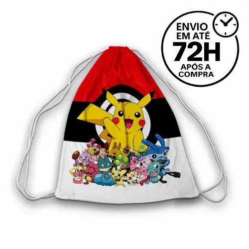 Mochilinha Saquinho Tema Pokemon