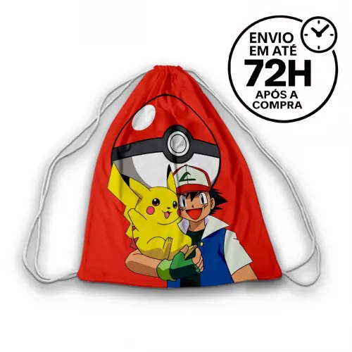 Mochilinha Saquinho Tema Pokemon