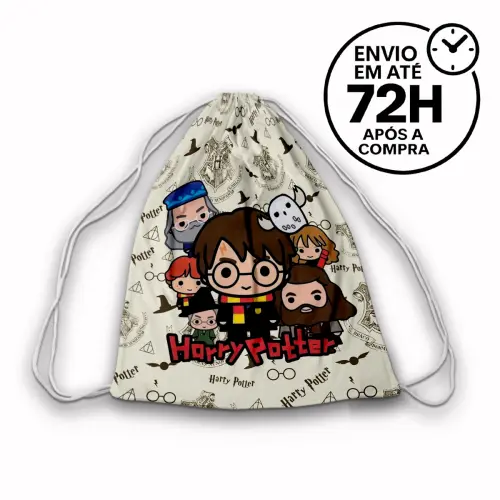 Mochilinha Saquinho Tema Harry Potter