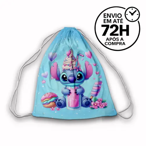 Mochilinha Saquinho Tema Stitch