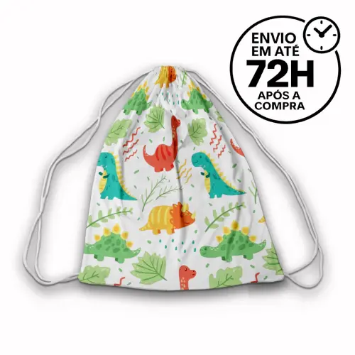 Mochilinha Saquinho Tema Dino Baby