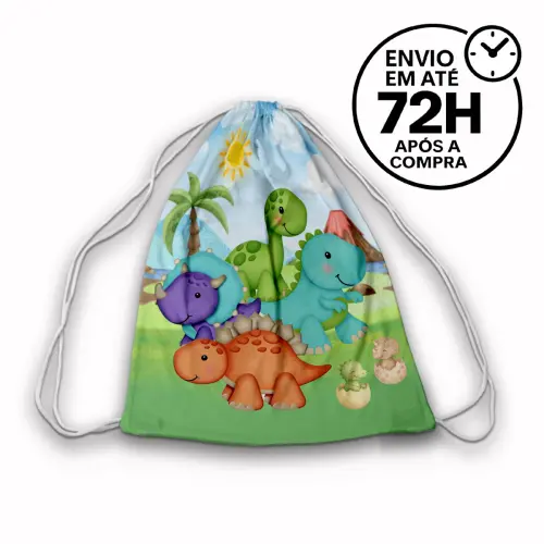 Mochilinha Saquinho Tema Dino Baby