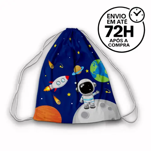 Mochilinha Saquinho Tema Astronauta