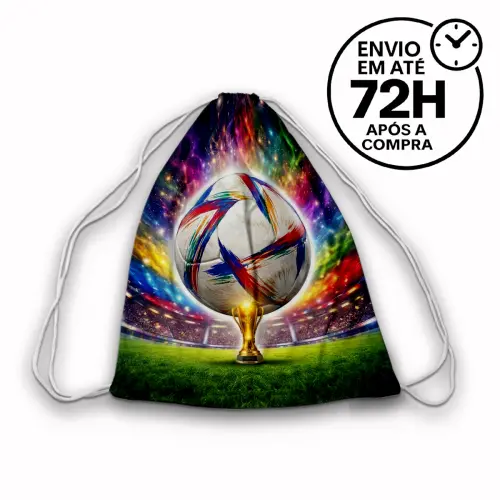 Mochilinha Saquinho Tema Futebol