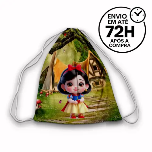 Mochilinha Saquinho Branca de neve baby