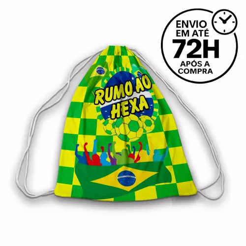 Mochilinha Saquinho Futebol Copa do Mundo