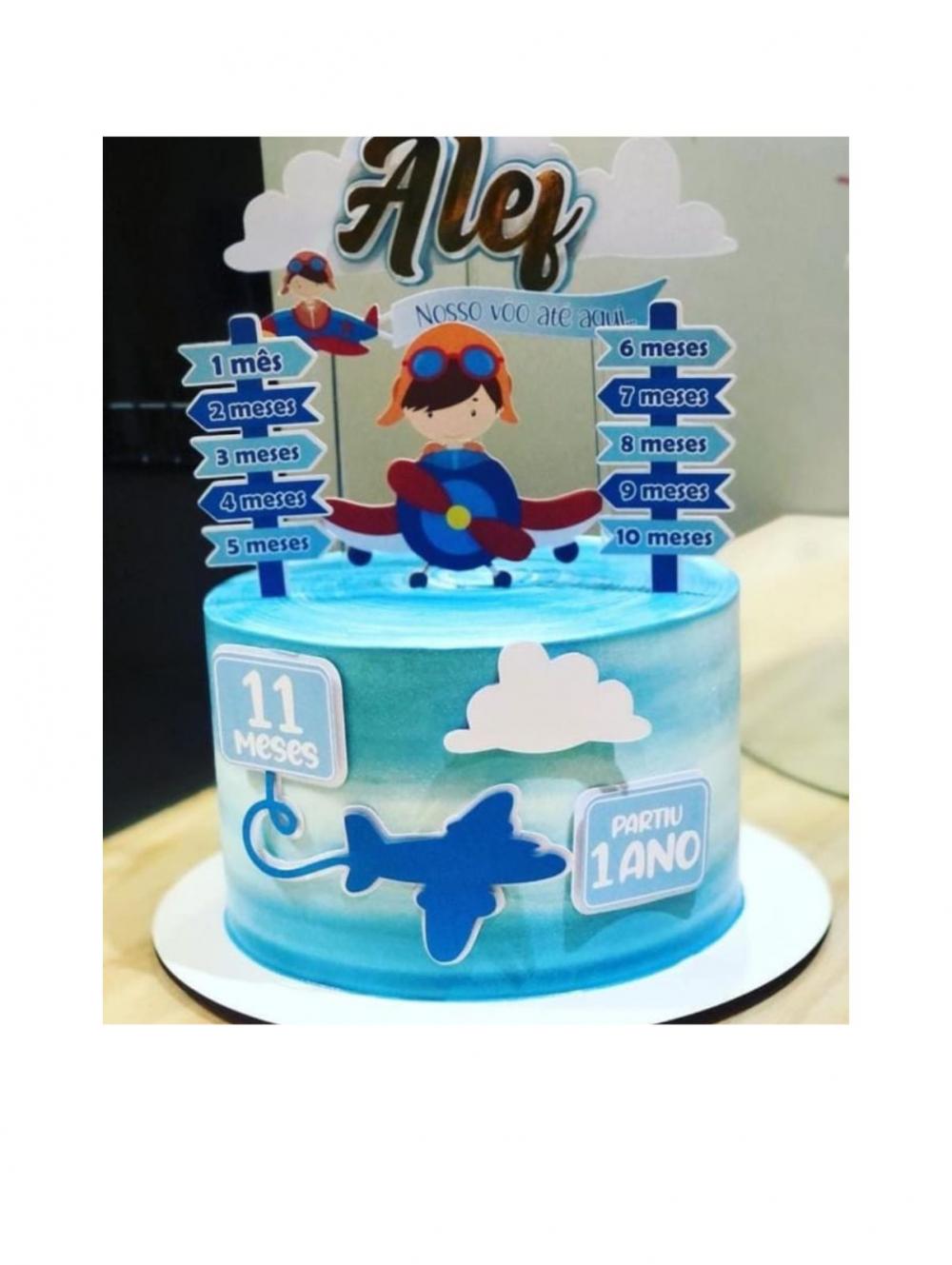 Arquivo de Corte Topo de Bolo Aviador