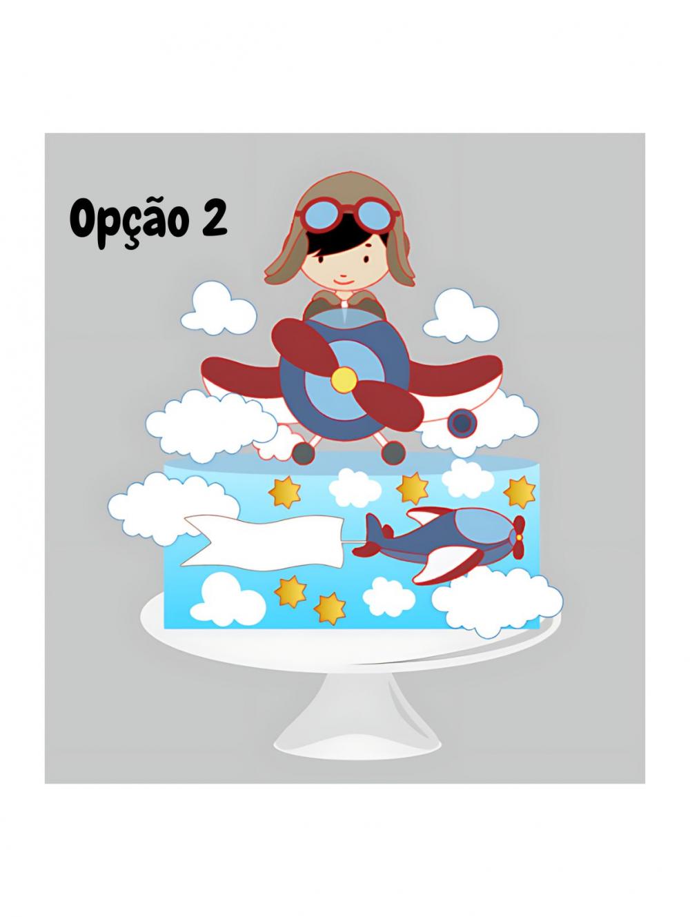 Arquivo de Corte Topo de Bolo Aviador