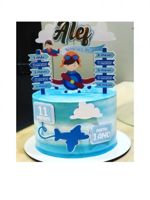 Arquivo de Corte Topo de Bolo Aviador