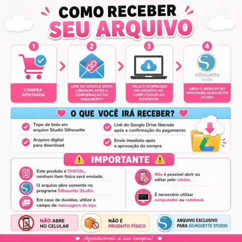 Topo de bolo flork  café