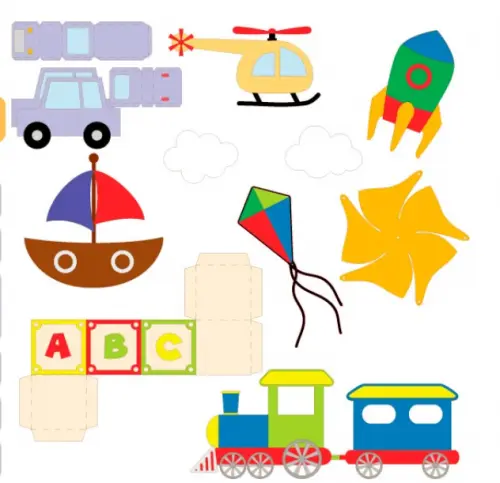 ARQUIVO Topo de bolo Brinquedos Carrinho 3D