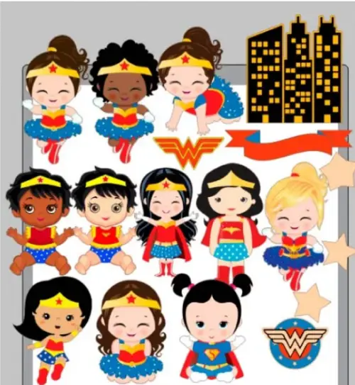 ARQUIVO topo de bolo mulher maravilha baby