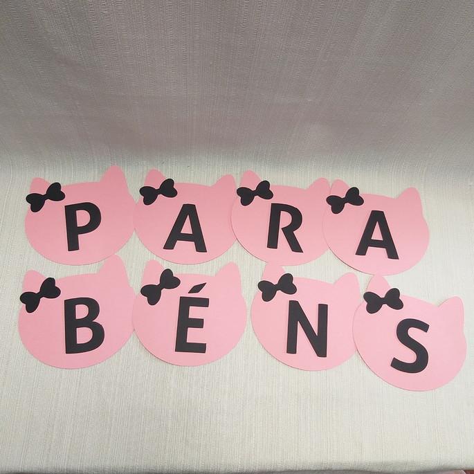 Bandeirola Gatinho PArabéns