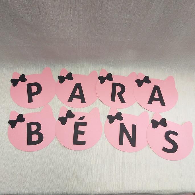 Bandeirola Gatinho PArabéns