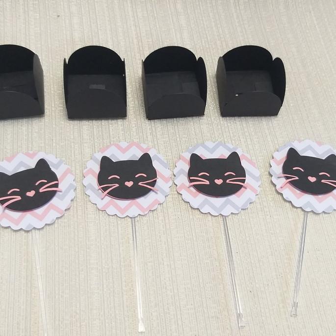 Topper com forminha gatinho