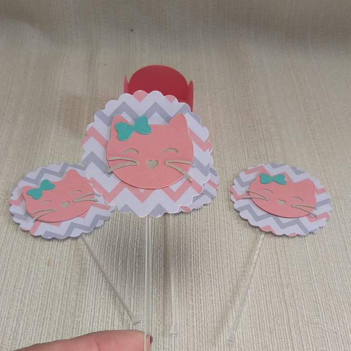 Topper com forminha gatinho