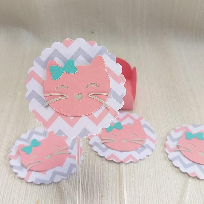 Topper com forminha gatinho