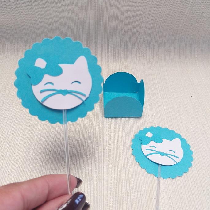 Topper com forminha gatinho