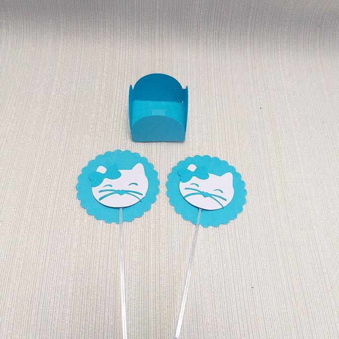 Topper com forminha gatinho