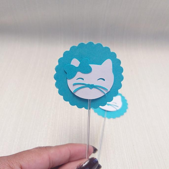 Topper com forminha gatinho