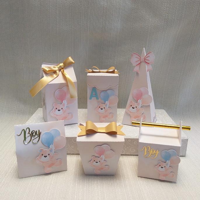 Kit Festa Chá de Revelação ursinhos