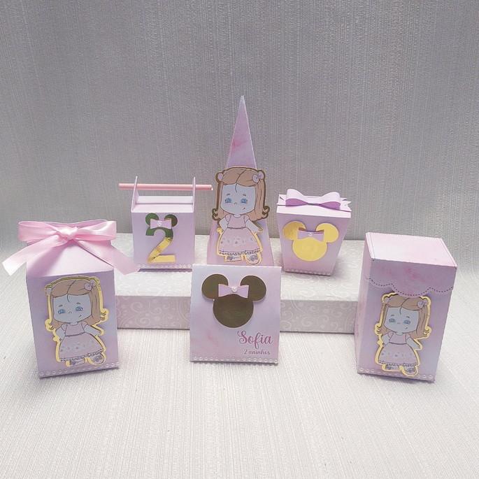 Kit Festa Minnie Rosa com 30 itens
