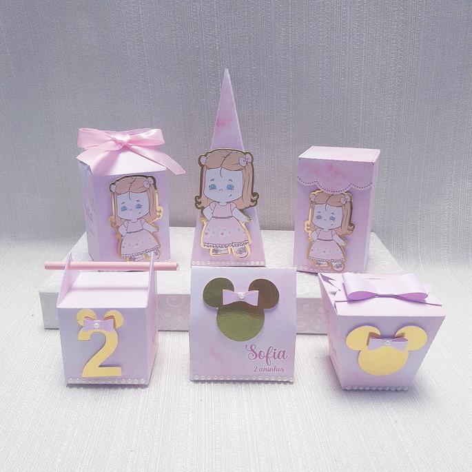Kit Festa Minnie Rosa com 30 itens