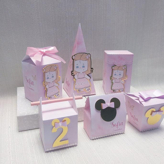 Kit Festa Minnie Rosa com 30 itens