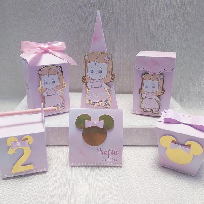Kit Festa Minnie Rosa com 30 itens