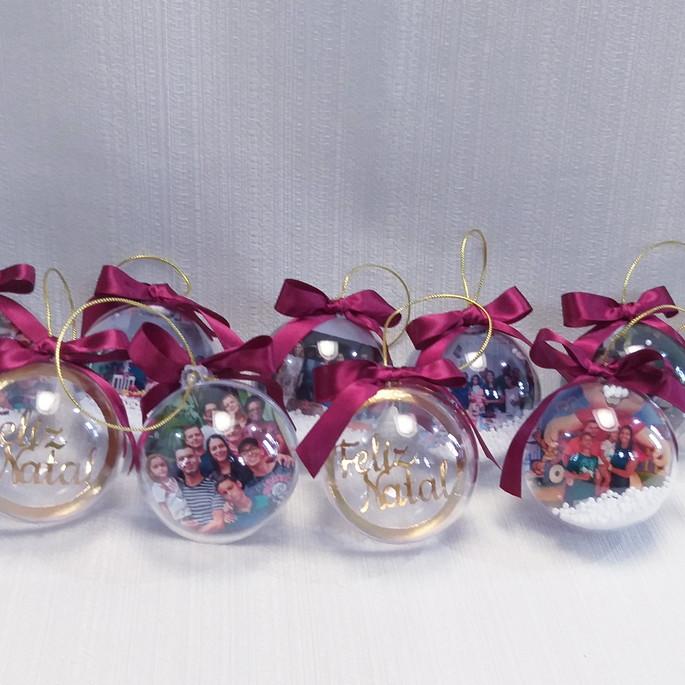 Bolinha de Natal com Foto e escrita