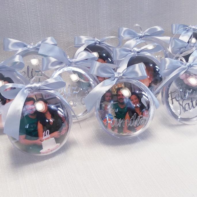 Bolinha de Natal com Foto e escrita