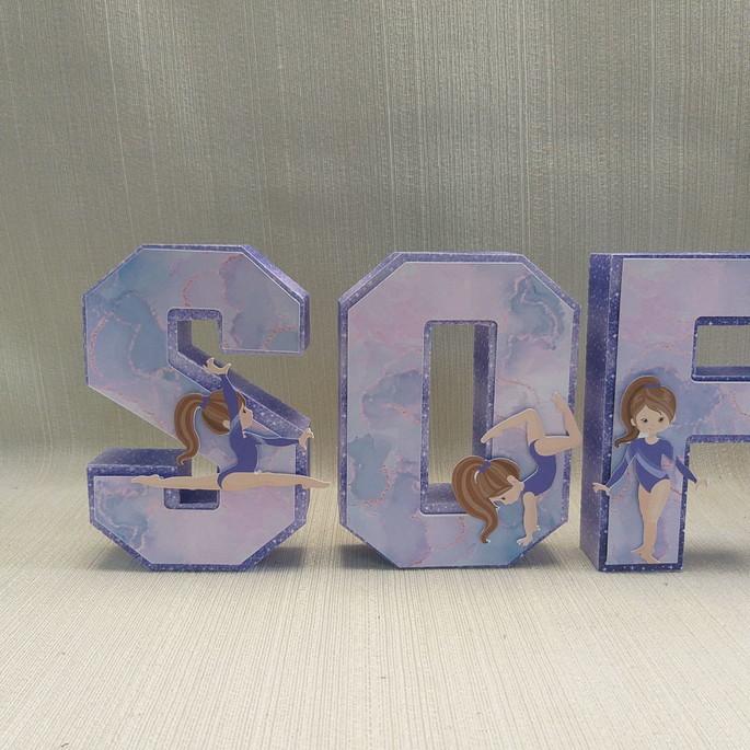 Letra 3D Ginástica Artística