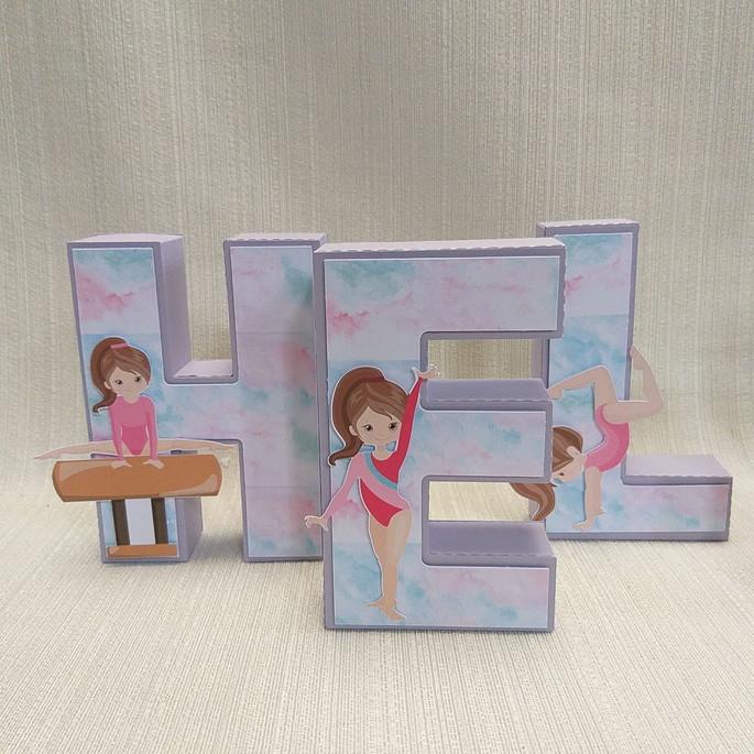 Letra 3D Ginástica Artística