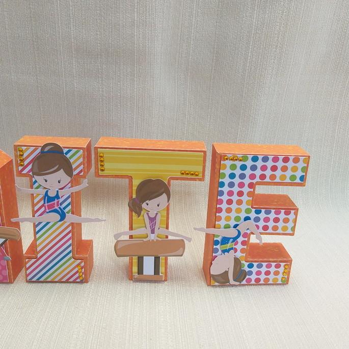 Letra 3D Ginástica Artística