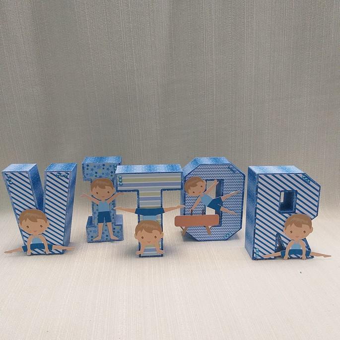 Letra 3D Ginástica Artística Menino