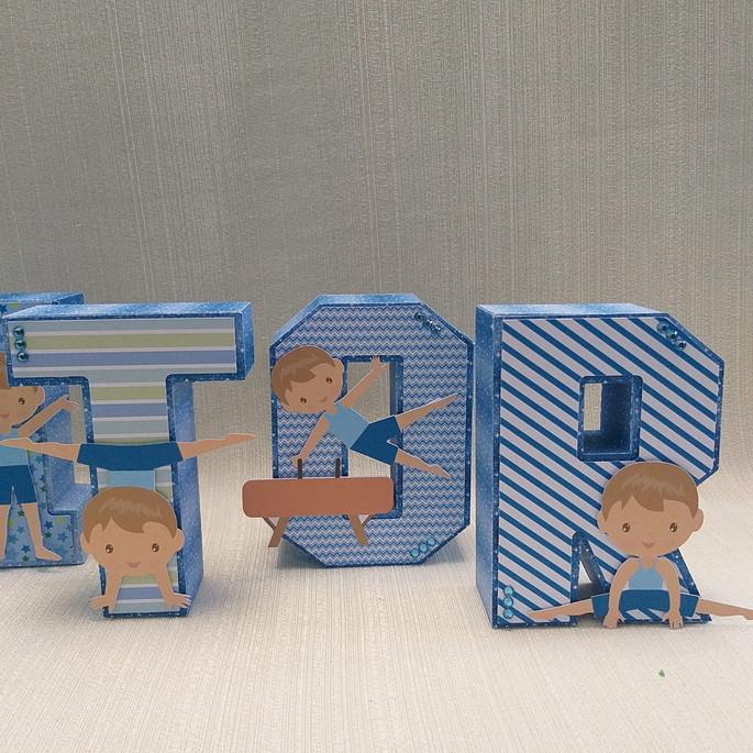 Letra 3D Ginástica Artística Menino