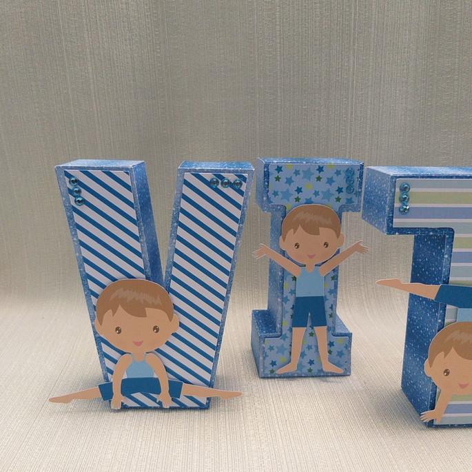 Letra 3D Ginástica Artística Menino