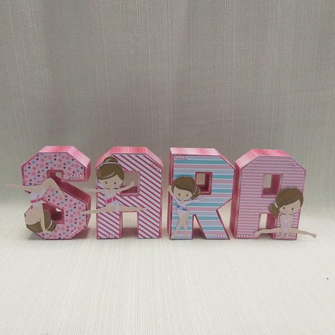 Letra 3D Ginástica Artística