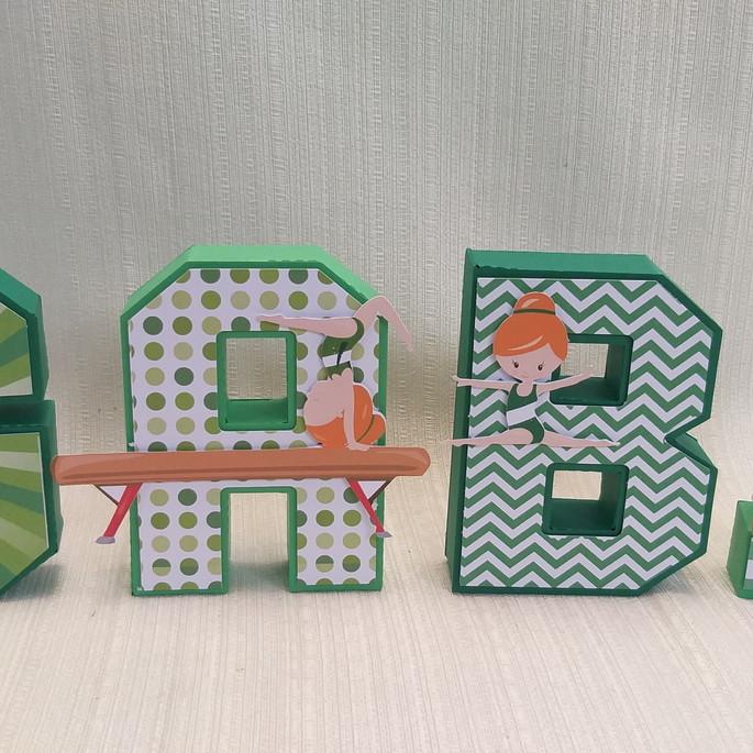 Letra 3D Ginástica Artística