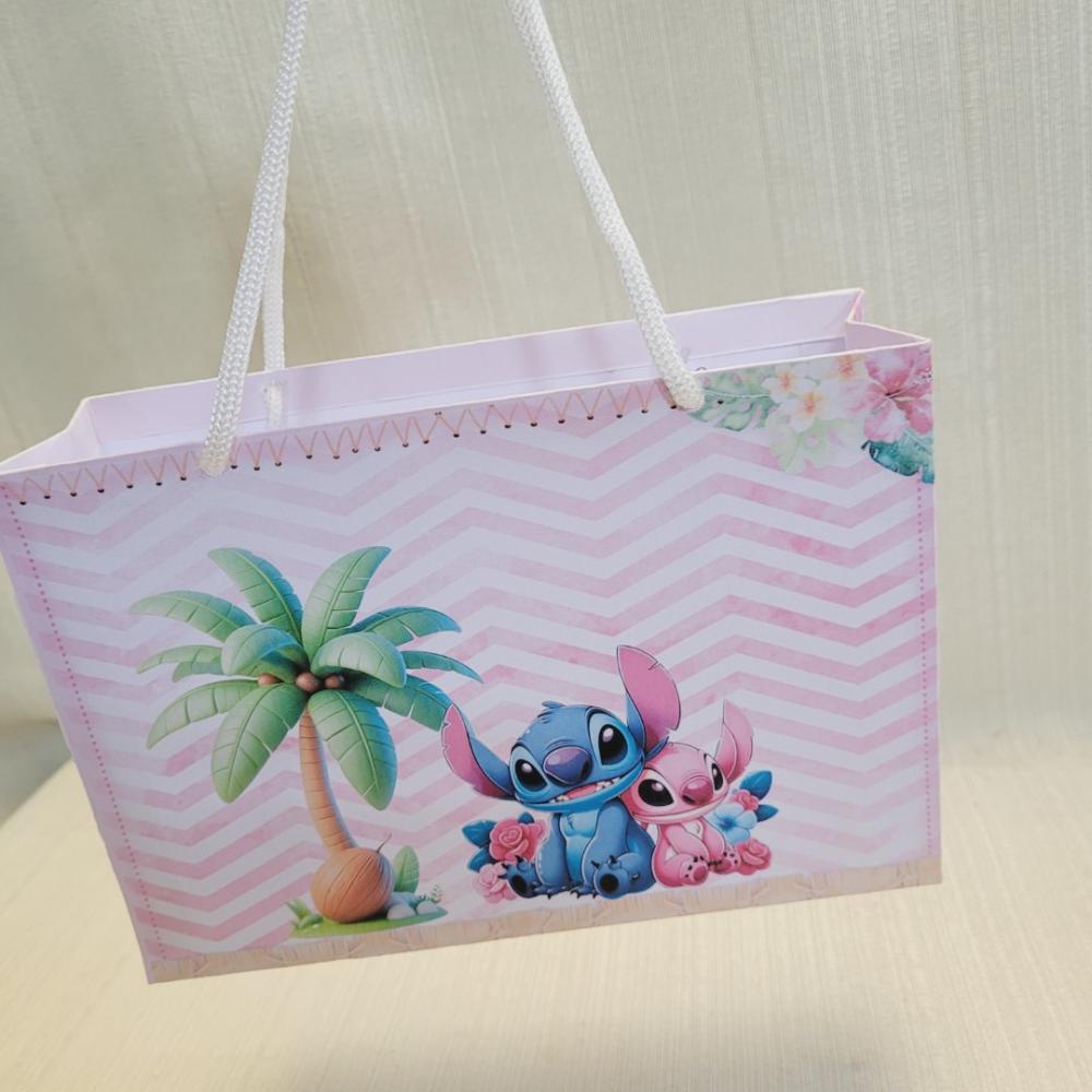 Sacolinha Stitch e Angel PEGUE E MONTE