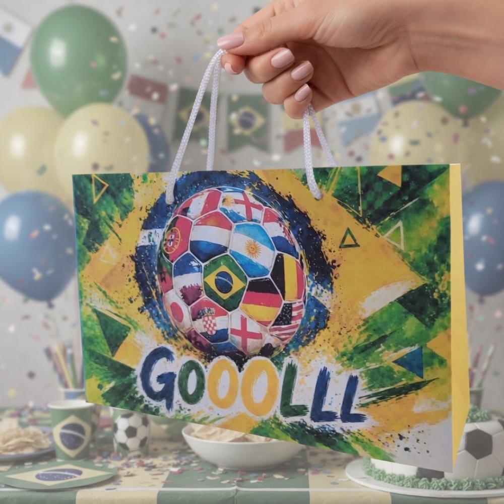 Sacolinha Copa do Mundo - Futebol PEGUE E MONTE