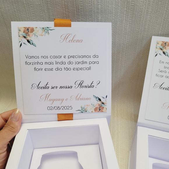 Convite Caixa Nutella - Convite Daminha, Pajem ou Padrinhos