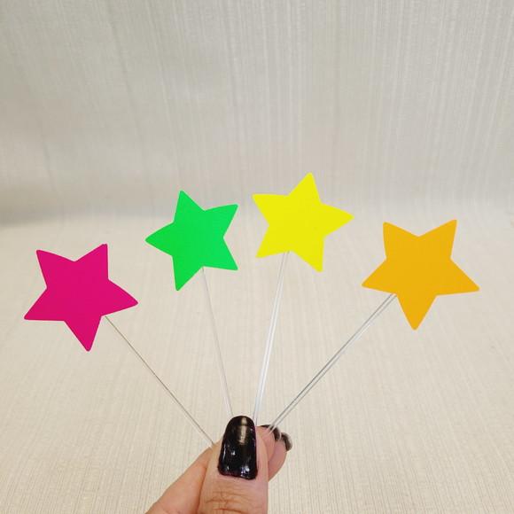 Topper Estrelas Neon